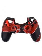 Защитный силиконовый чехол для джойстика Dualshock 4 Controller Silicon Case Camouflage Red (Хаки 3) (PS4)
